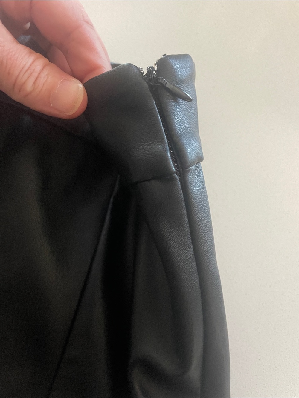 The Drop Aiden Vegan Faux Leather A-Line Mini Skirt Small - Picture 5 of 9